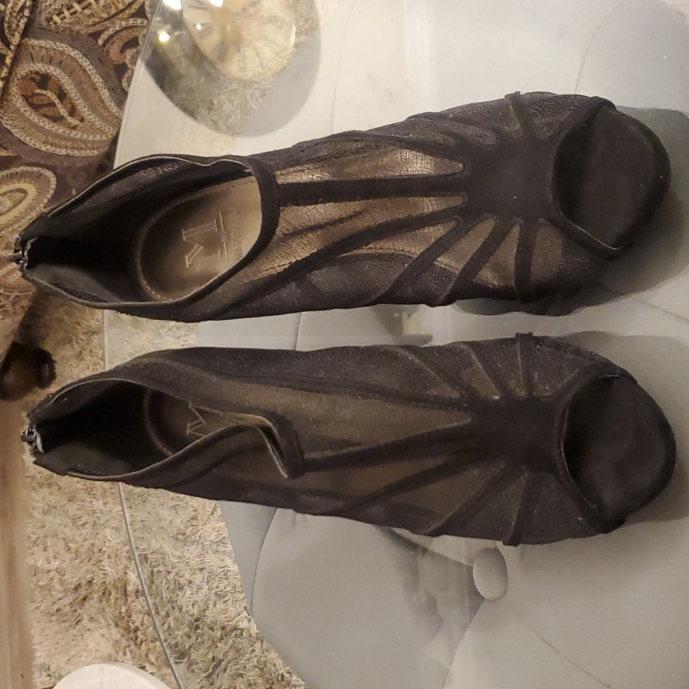 M by Marinelli Mesh Peeptoe Booties